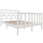 vidaXL Giroletto Bianco in Legno Massello di Pino 140x190 cm vidaXL Giroletto Bianco in Legno Massello di Pino 140x190 cm