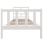 vidaXL Giroletto Bianco in Legno Massello di Pino 90x200 cm vidaXL Giroletto Bianco in Legno Massello di Pino 90x200 cm