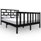 vidaXL Giroletto Nero in Legno Massello di Pino 140x190 cm vidaXL Giroletto Nero in Legno Massello di Pino 140x190 cm