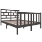 vidaXL Giroletto Grigio in Legno Massello di Pino 140x190 cm vidaXL Giroletto Grigio in Legno Massello di Pino 140x190 cm