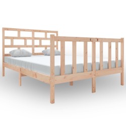 vidaXL Giroletto in Legno Massello di Pino 140x190 cm