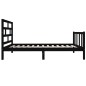 vidaXL Giroletto Nero in Legno Massello di Pino 100x200 cm vidaXL Giroletto Nero in Legno Massello di Pino 100x200 cm