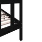 vidaXL Giroletto Nero in Legno Massello Pino 150x200 cm 5FT King Size vidaXL Giroletto Nero in Legno Massello Pino 150x200 cm 5FT King Size