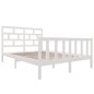 vidaXL Giroletto Bianco in Legno Massello di Pino 160x200 cm vidaXL Giroletto Bianco in Legno Massello di Pino 160x200 cm