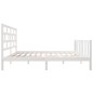 vidaXL Giroletto Bianco in Legno Massello di Pino 160x200 cm vidaXL Giroletto Bianco in Legno Massello di Pino 160x200 cm