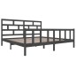 vidaXL Giroletto Grigio Legno Massello Pino 180x200 cm 6FT Super King vidaXL Giroletto Grigio Legno Massello Pino 180x200 cm 6FT Super King