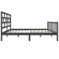 vidaXL Giroletto Grigio Legno Massello di Pino 150x200cm 5FT King Size vidaXL Giroletto Grigio Legno Massello di Pino 150x200cm 5FT King Size