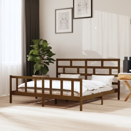 vidaXL Giroletto Miele in Legno Massello di Pino 200x200 cm