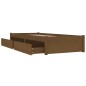 vidaXL Giroletto con Cassetti Miele 100x200 cm vidaXL Giroletto con Cassetti Miele 100x200 cm