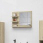 vidaXL Specchio da Bagno Rovere Sonoma 60x10,5x45 cm in Truciolato