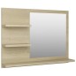 vidaXL Specchio da Bagno Rovere Sonoma 60x10,5x45 cm in Truciolato