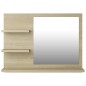 vidaXL Specchio da Bagno Rovere Sonoma 60x10,5x45 cm in Truciolato