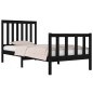vidaXL Giroletto Nero Legno Massello Pino 75x190 cm 2FT6 Small Single vidaXL Giroletto Nero Legno Massello Pino 75x190 cm 2FT6 Small Single