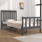 vidaXL Giroletto Grigio Legno Massello Pino 75x190cm 2FT6 Small Single vidaXL Giroletto Grigio Legno Massello Pino 75x190cm 2FT6 Small Single