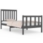 vidaXL Giroletto Grigio Legno Massello Pino 75x190cm 2FT6 Small Single vidaXL Giroletto Grigio Legno Massello Pino 75x190cm 2FT6 Small Single