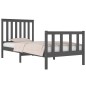 vidaXL Giroletto Grigio Legno Massello Pino 75x190cm 2FT6 Small Single vidaXL Giroletto Grigio Legno Massello Pino 75x190cm 2FT6 Small Single
