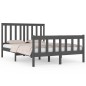 vidaXL Giroletto Grigio Legno Massello Pino 120x190cm 4FT Small Double vidaXL Giroletto Grigio Legno Massello Pino 120x190cm 4FT Small Double