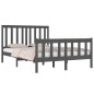 vidaXL Giroletto Grigio Legno Massello Pino 120x190cm 4FT Small Double vidaXL Giroletto Grigio Legno Massello Pino 120x190cm 4FT Small Double