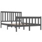 vidaXL Giroletto Grigio Legno Massello Pino 120x190cm 4FT Small Double vidaXL Giroletto Grigio Legno Massello Pino 120x190cm 4FT Small Double