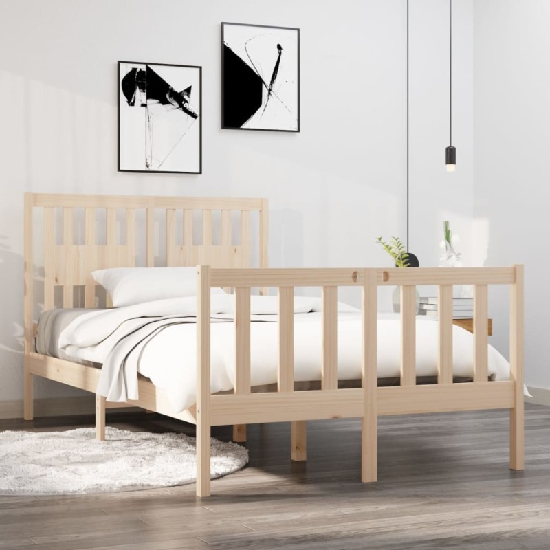 vidaXL Giroletto in Legno Massello 120x190 cm 4FT Small Double vidaXL Giroletto in Legno Massello 120x190 cm 4FT Small Double