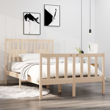 vidaXL Giroletto in Legno Massello 120x190 cm 4FT Small Double