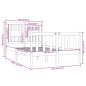 vidaXL Giroletto in Legno Massello 120x190 cm 4FT Small Double vidaXL Giroletto in Legno Massello 120x190 cm 4FT Small Double
