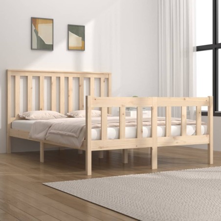 vidaXL Giroletto in Legno Massello di Pino 140x190 cm