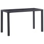 Tavolo da Giardino Nero 123x60x74 cm in Polyrattan Tavolo da Giardino Nero 123x60x74 cm in Polyrattan