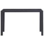 Tavolo da Giardino Nero 123x60x74 cm in Polyrattan Tavolo da Giardino Nero 123x60x74 cm in Polyrattan