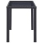 Tavolo da Giardino Nero 123x60x74 cm in Polyrattan Tavolo da Giardino Nero 123x60x74 cm in Polyrattan
