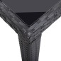 Tavolo da Giardino Nero 123x60x74 cm in Polyrattan Tavolo da Giardino Nero 123x60x74 cm in Polyrattan