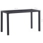 Tavolo da Giardino Nero 123x60x74 cm in Polyrattan Tavolo da Giardino Nero 123x60x74 cm in Polyrattan