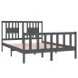 vidaXL Giroletto Grigio in Legno Massello 140x190 cm vidaXL Giroletto Grigio in Legno Massello 140x190 cm