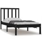 vidaXL Giroletto Nero Legno Massello Pino 75x190 cm 2FT6 Small Single vidaXL Giroletto Nero Legno Massello Pino 75x190 cm 2FT6 Small Single