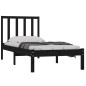 vidaXL Giroletto Nero Legno Massello Pino 75x190 cm 2FT6 Small Single vidaXL Giroletto Nero Legno Massello Pino 75x190 cm 2FT6 Small Single