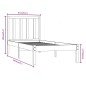 vidaXL Giroletto Nero Legno Massello Pino 75x190 cm 2FT6 Small Single vidaXL Giroletto Nero Legno Massello Pino 75x190 cm 2FT6 Small Single