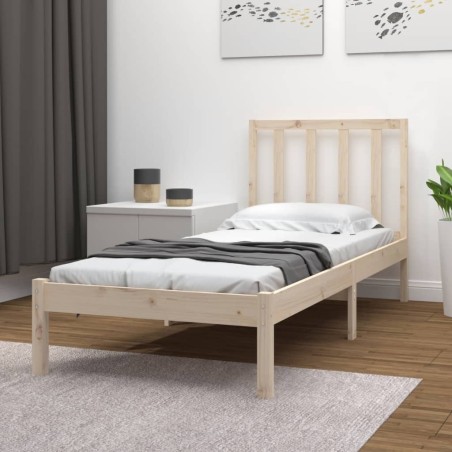 vidaXL Giroletto in Legno Massello di Pino 90x190 cm 3FT Single