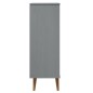 Scarpiera MOLDE Grigia 59,5x35x103 cm in Legno Massello di Pino Scarpiera MOLDE Grigia 59,5x35x103 cm in Legno Massello di Pino