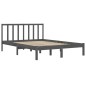 vidaXL Giroletto Grigio Legno Massello Pino 120x190cm 4FT Small Double vidaXL Giroletto Grigio Legno Massello Pino 120x190cm 4FT Small Double