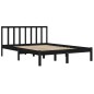 vidaXL Giroletto Nero in Legno Massello di Pino 135x190 cm 4FT6 Double vidaXL Giroletto Nero in Legno Massello di Pino 135x190 cm 4FT6 Double