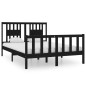vidaXL Giroletto Nero in Legno Massello 140x190 cm vidaXL Giroletto Nero in Legno Massello 140x190 cm