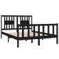 vidaXL Giroletto Nero in Legno Massello 140x190 cm vidaXL Giroletto Nero in Legno Massello 140x190 cm