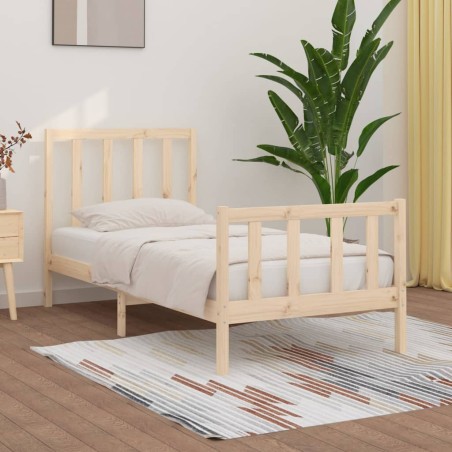 vidaXL Giroletto in Legno Massello 90x190 cm 3FT Single