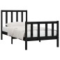 vidaXL Giroletto Nero in Legno Massello 75x190 cm 2FT6 Small Single vidaXL Giroletto Nero in Legno Massello 75x190 cm 2FT6 Small Single