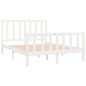 vidaXL Giroletto Bianco in Legno Massello 120x190 cm 4FT Small Double vidaXL Giroletto Bianco in Legno Massello 120x190 cm 4FT Small Double
