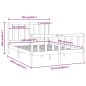 vidaXL Giroletto Bianco in Legno Massello 120x190 cm 4FT Small Double vidaXL Giroletto Bianco in Legno Massello 120x190 cm 4FT Small Double