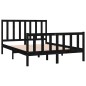 vidaXL Giroletto Nero in Legno Massello 140x190 cm vidaXL Giroletto Nero in Legno Massello 140x190 cm