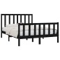 vidaXL Giroletto Nero in Legno Massello 120x190 cm 4FT Small Double vidaXL Giroletto Nero in Legno Massello 120x190 cm 4FT Small Double