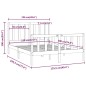 vidaXL Giroletto Nero in Legno Massello 120x190 cm 4FT Small Double vidaXL Giroletto Nero in Legno Massello 120x190 cm 4FT Small Double