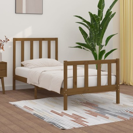 vidaXL Giroletto Miele Legno Massello Pino 75x190cm 2FT6 Small Single
